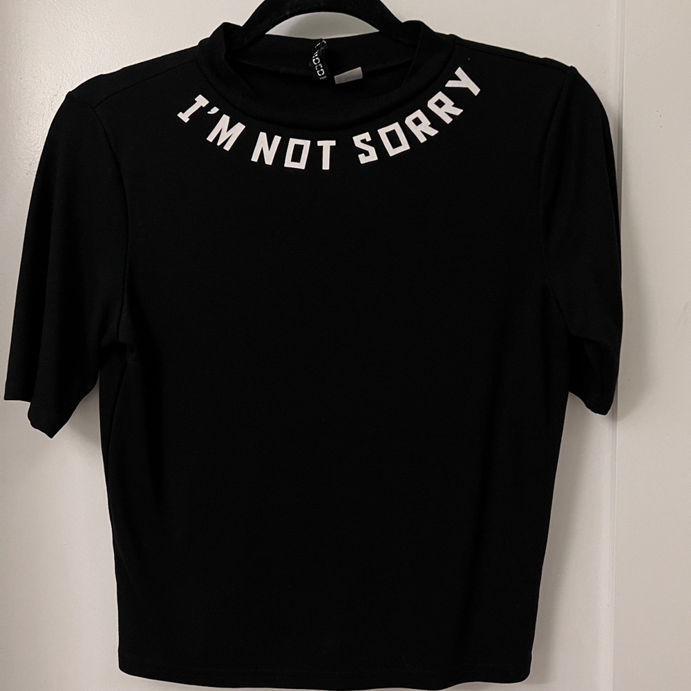 H&M I’m not sorry crop top